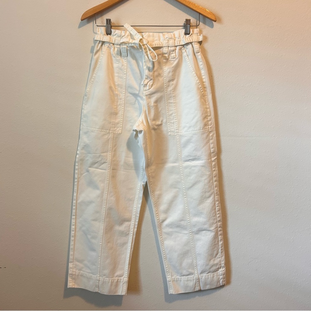 A.L.C. Women’s 4 White Deep Pocket Cargo Belted Pants
